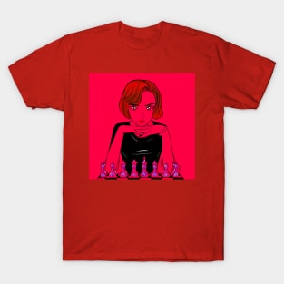 the queens gambit in bloody chess game T-Shirt